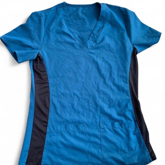 Blue V-Neck Scrub Set - Picture 2 of 6